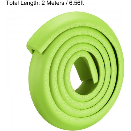 Meidong Baby Proofing Edge & Corner Guards Protector Set Child Safety Furniture Bumper Table Protectors Pre-Taped Corners Safe Edge & Corner Cushion [6.5ft Edge ] Green